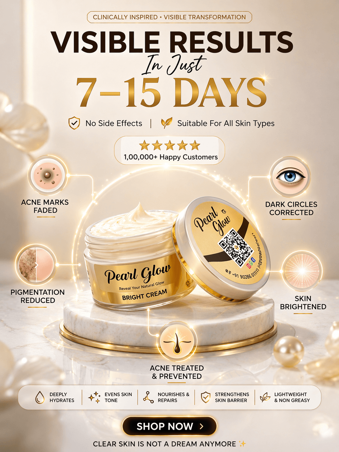 Pearl Glow Face Whetning Cream